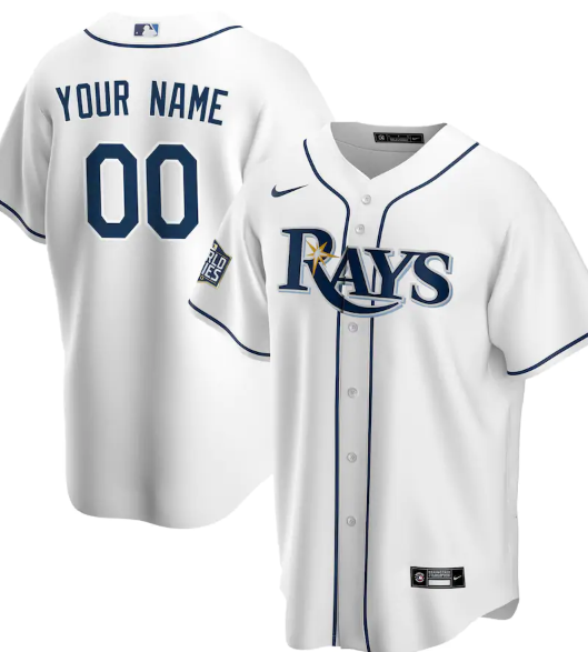 Men's White Tampa Bay Rays ACTIVE PLAYER Custom 2020 World Series Bound Cool Base Stitched Jersey